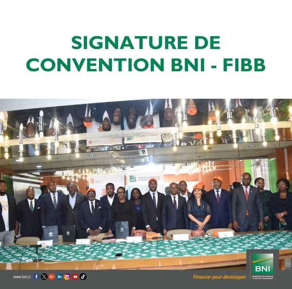 SIGNATURE DE CONVENTION DE PARTENARIAT BNI -FIBB
