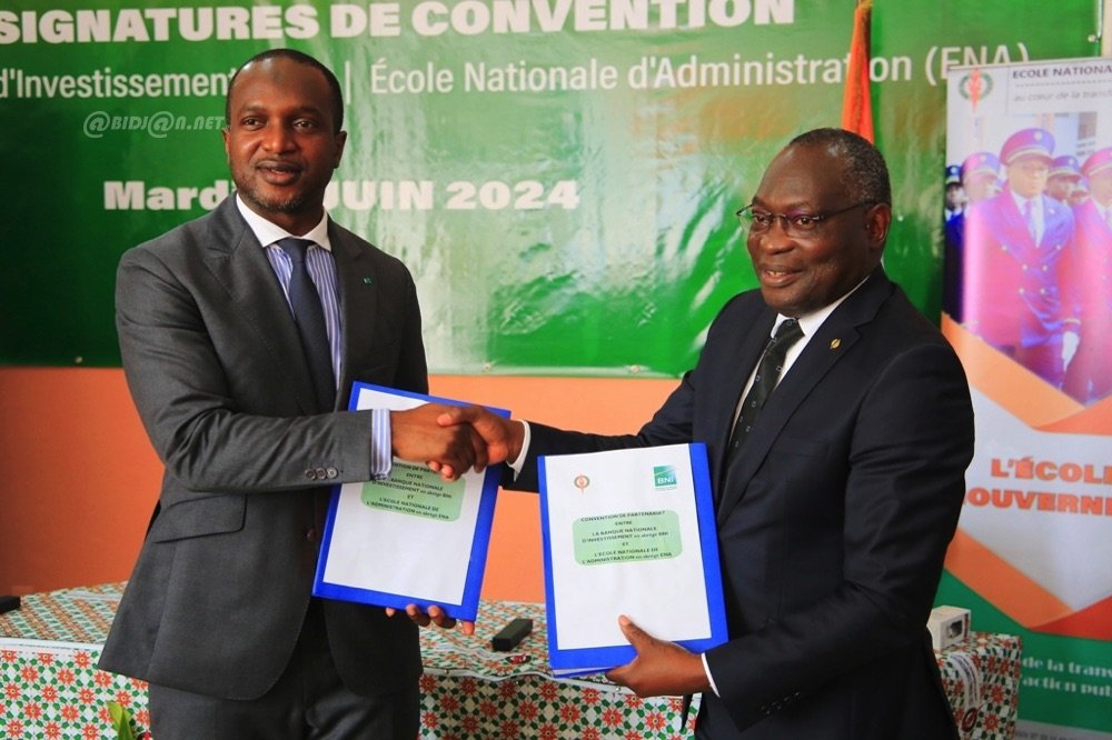 Côte d'Ivoire : la BNI et l'ENA signent un accord pour financer la formation des fonctionnaires en Mastère professionnel