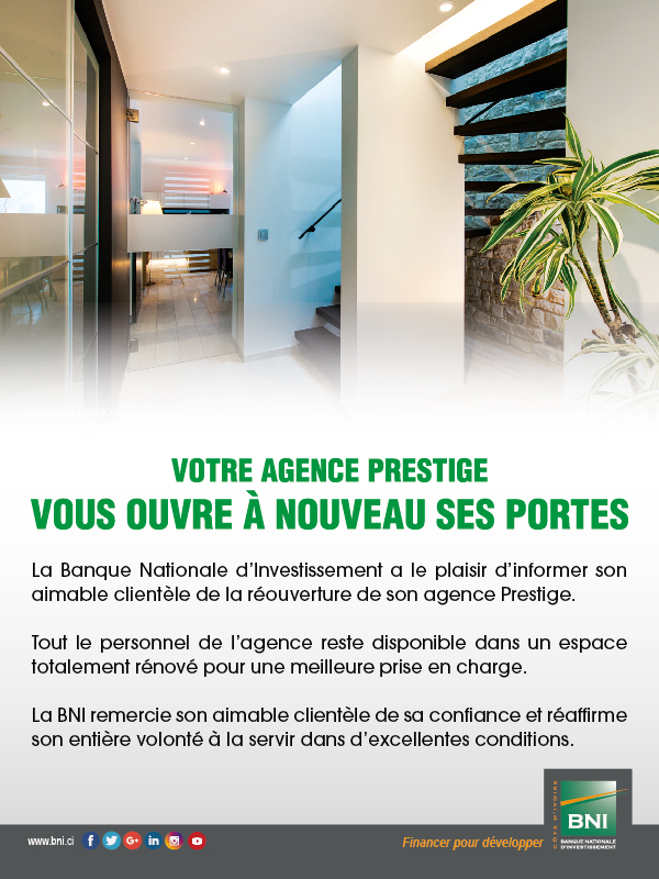 Réouverture Agence Prestige