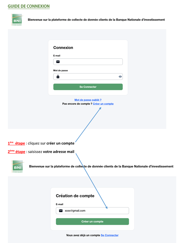 Guide de connexion données clients