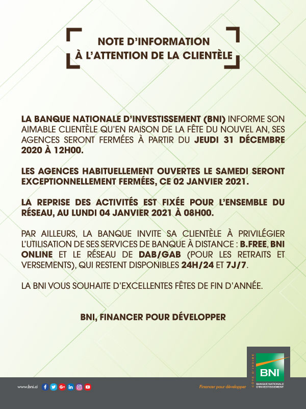 NOTE d'Information - Fête de l'An