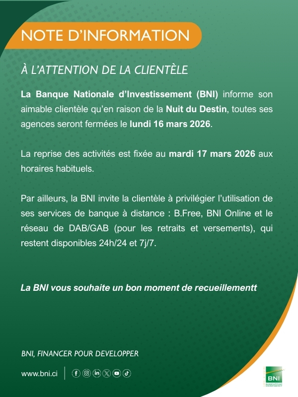 NOTE D'INFORMATION - NUIT DU DESTIN