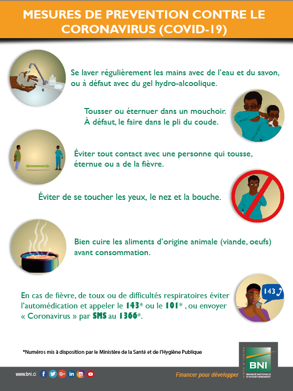 CORONAVIRUS - Les mesures de prévention