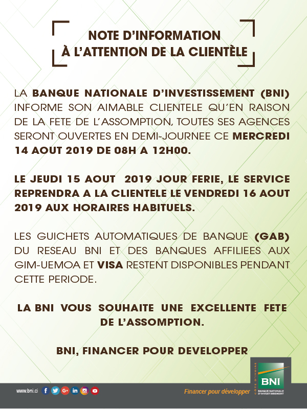 Jour Férié - Assomption